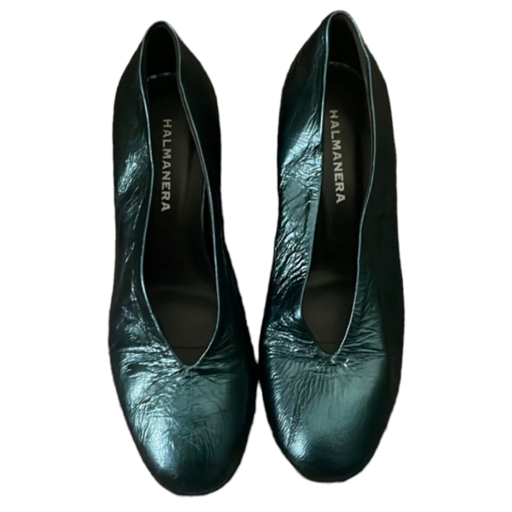 713 Halmanera Metallic Blue heels sz.7